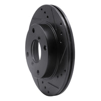 R1 Concepts R1 89-94 Suzuki Swift Front Right Drilled & Slotted Black Brake Rotor