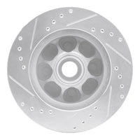 R1 Concepts R1 93-93 Ford Mustang Front Right Drilled & Slotted Silver Brake Rotor