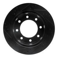 R1 Concepts R1 99-05 Ford F-350 Super Duty 2WD Rear Right Drilled & Slotted Black Brake Rotor