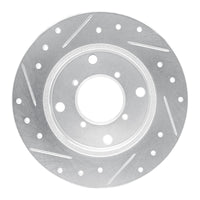 R1 Concepts R1 89-94 Suzuki SWIFT Rear Right Drilled & Slotted Silver Brake Rotor