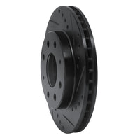 R1 Concepts R1 88-07 Dodge Colt Front Right Drilled & Slotted Black Brake Rotor