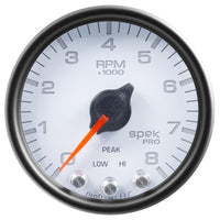 Autometer Spek-Pro Gauge Voltmeter 2 1/16in 16V Stepper Motor W/Peak & Warn Wht/Blk