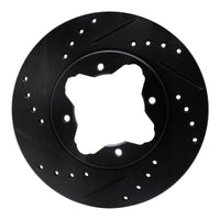 R1 Concepts R1 90-97 Acura CL Front Left Drilled & Slotted Black Brake Rotor
