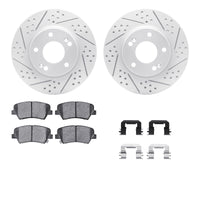 R1 Concepts R1 12-16 Hyundai Elantra GT Front Drill/Slot Carbon Coated Rotor Set w/Optimum Pads