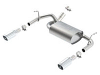 Borla 12-14 Jeep Wrangler JK 2Dr & 4Dr Rear Section ATAK Single Square Rolled Angle-Cut Exit Exhaust
