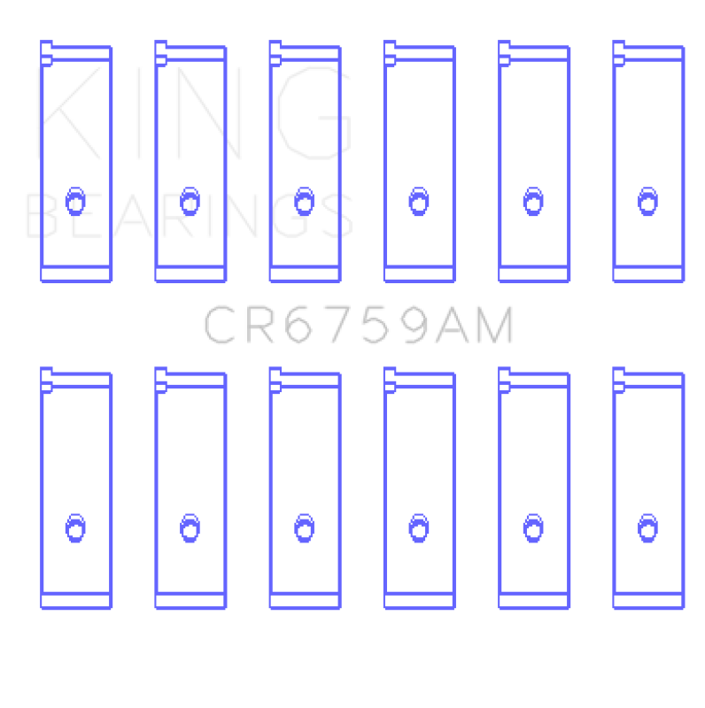 King Engine Bearings Honda C32A/C35A (Size +0.75mm) Connecting Rod Bearing Set