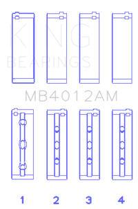 King Engine Bearings Toyota 5Vzfe (Size +0.25mm) Main Bearing Set