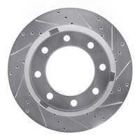 R1 Concepts R1 11-22 Ford F-350 Super Duty 2WD Rear Right Drilled & Slotted Silver Brake Rotor