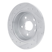 R1 Concepts R1 18-24 Toyota Camry Rear Right Drilled & Slotted Silver Brake Rotor