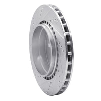 R1 Concepts R1 04-07 Volvo S60 Rear Right Drilled & Slotted Silver Brake Rotor