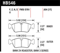 Hawk Performance Hawk DTC-70 Brake Pads 98-02 BMW Z3/03-08 BMW Z4
