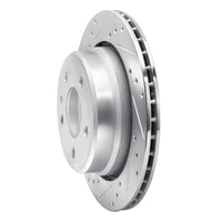 R1 Concepts R1 88-94 BMW 740I Rear Left Drilled & Slotted Silver Brake Rotor