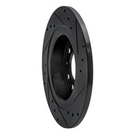 R1 Concepts R1 06-10 Pontiac Solstice Rear Left Drilled & Slotted Black Brake Rotor