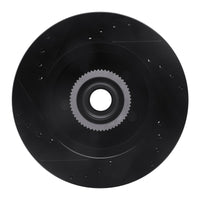 R1 Concepts R1 1992-2002 Chevrolet Tahoe Front Right Drilled & Slotted Black Brake Rotor