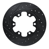 R1 Concepts R1 15-25 Ford Transit-350/SRW Rear Left Drilled & Slotted Black Brake Rotor