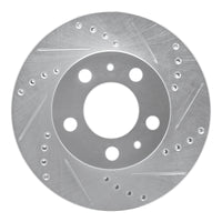 R1 Concepts R1 76-93 Volvo 242 Front Right Drilled & Slotted Silver Brake Rotor