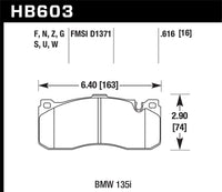 Hawk Performance Hawk 08-13 BMW 135i 3.0L Base Front ER-1 Brake Pads