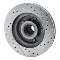 R1 Concepts R1 93-95 Chevrolet G10 Front Left Drilled & Slotted Silver Brake Rotor