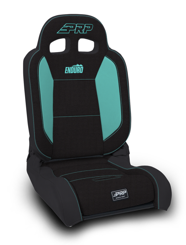 PRP Seats PRP EnduroDaily Reclining Suspension Seat - Black/Teal Tweed - Driver