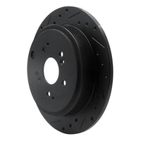 R1 Concepts R1 01-08 Acura MDX Rear Left Drilled & Slotted Black Brake Rotor