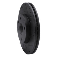 R1 Concepts R1 04-10 Chevrolet Epica (USA/Canada) Front Right Drilled & Slotted Black Brake Rotor