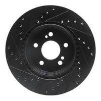 R1 Concepts R1 93-02 Mercedes-Benz SL600 Rear Right Drilled & Slotted Black Brake Rotor