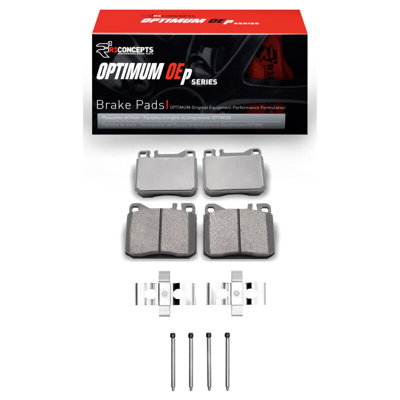 R1 Concepts R1 85-91 Mercedes-Benz 560SEC Front Optimum OE Pads & Hardware Kit