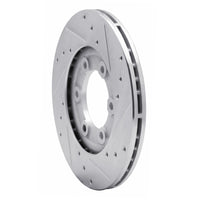 R1 Concepts R1 86-93 Mazda B2200 Front Left Drilled & Slotted Silver Brake Rotor