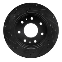 R1 Concepts R1 09-09 Ford F-150 RWD Front Right Drilled & Slotted Black Brake Rotor