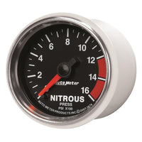 Autometer GS 2 1/16in. 1600PSI Nitrous Fuel Pressure Gauge