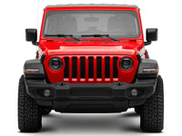 Raxiom 18-23 Jeep Wrangler JL Axial Series 9-In LED Angel Eye Headlights- Black Housing (Clear Lens)