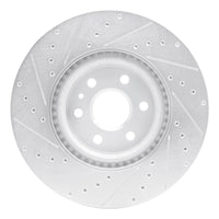 R1 Concepts R1 10-16 Cadillac SRX Front Right Drilled & Slotted Silver Brake Rotor