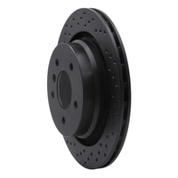 R1 Concepts R1 95-02 BMW M3 Rear Right Drilled Black Brake Rotor
