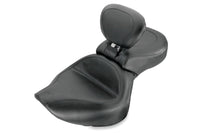 Mustang Motorcycle Mustang 01-08 Honda VT750DC Spirit Wide Touring 1PC Seat w/ Driver Backrest - Black