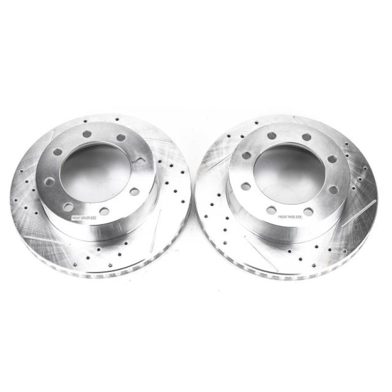 PowerStop Power Stop 10-12 Ford F-450 Super Duty Front Drilled & Slotted Rotor - Pair