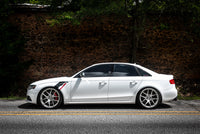 APR Sideburn Stickers - Silver APR/Red Stripe (Pair)