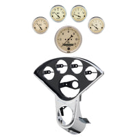 Autometer Antique Beige Direct Fit Dash Kit 55-59 Chevy Truck (1 x 3-3/8in. / 4 x 2-1/16in.)