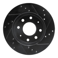 R1 Concepts R1 88-07 Dodge Colt Front Left Drilled & Slotted Black Brake Rotor