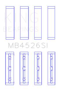 King Engine Bearings Toyota 1GR-FE (Size STD) Crankshaft Main Bearing Set