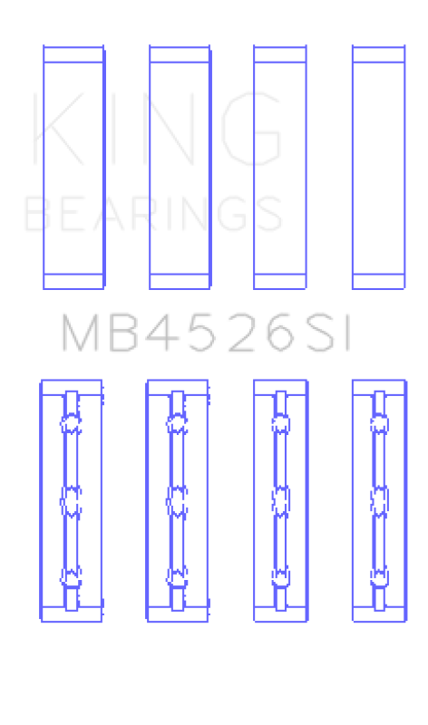 King Engine Bearings Toyota 1GR-FE (Size +0.50mm) Crankshaft Main Bearing Set