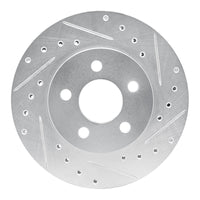 R1 Concepts R1 96-00 Chrysler Voyager Front Right Drilled & Slotted Silver Brake Rotor