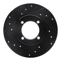 R1 Concepts R1 67-74 Opel Manta Front Left Drilled & Slotted Black Brake Rotor