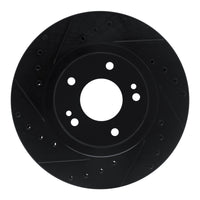 R1 Concepts R1 91-93 Dodge STEALTH Front Left Drilled & Slotted Black Brake Rotor