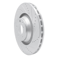 R1 Concepts R1 05-11 Audi A6 Quattro Front Right Drilled & Slotted Silver Brake Rotor