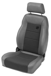Bestop 76-86 Jeep Cj7 Front Passenger Side Trailmax II Pro Seat (Center Fabric Insert Charcoal/Gray)
