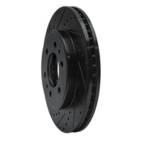R1 Concepts R1 09-09 Ford F-150 4WD Front Left Drilled & Slotted Black Brake Rotor