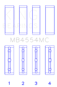 King Engine Bearings Toyota 22GR-FE (Size 0.75) Main Bearing Set