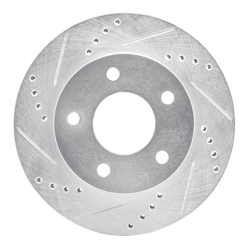 R1 Concepts R1 83-96 Buick CENTURY Front Left Drilled & Slotted Silver Brake Rotor