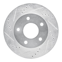 R1 Concepts R1 83-96 Buick CENTURY Front Left Drilled & Slotted Silver Brake Rotor