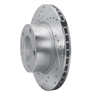 R1 Concepts R1 82-88 BMW 524TD Front Left Drilled & Slotted Silver Brake Rotor